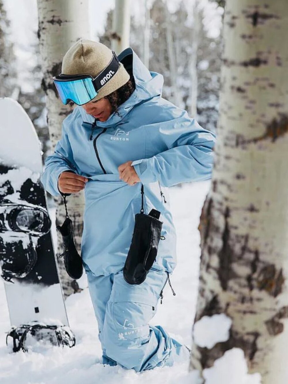 Women's Burton [ak] Kimmy GORE-TEX 2L Anorak Jacket Dusty Blue XL NWT